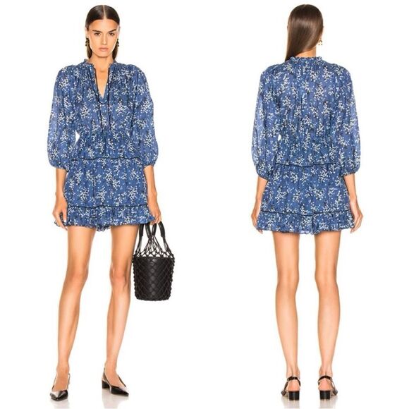 Ulla Johnson $637 Brienne Mini Dress in Cornflower Blue - Picture 5 of 13